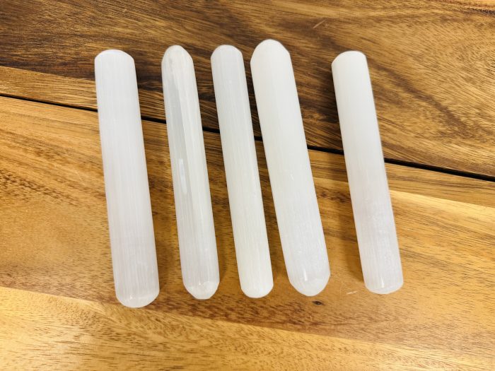 Selenite Massage Wand | Crystal Healing Wand | Soothing & Calming Massage | Spa Massage Wand | Stress Reliever | Healing Tool | 6 inch