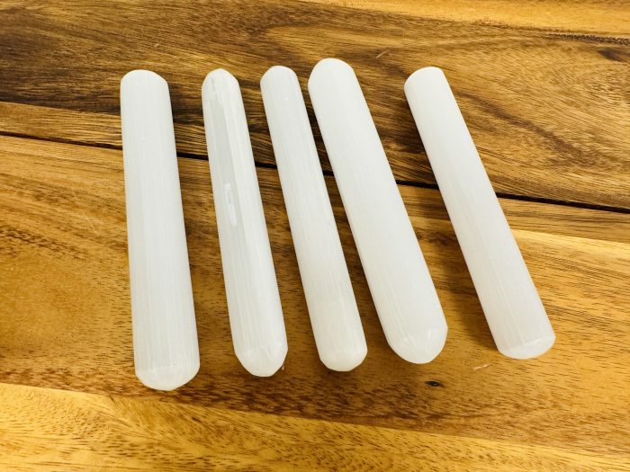 Selenite Massage Wand | Crystal Healing Wand | Soothing & Calming Massage | Spa Massage Wand | Stress Reliever | Healing Tool | 6 inch