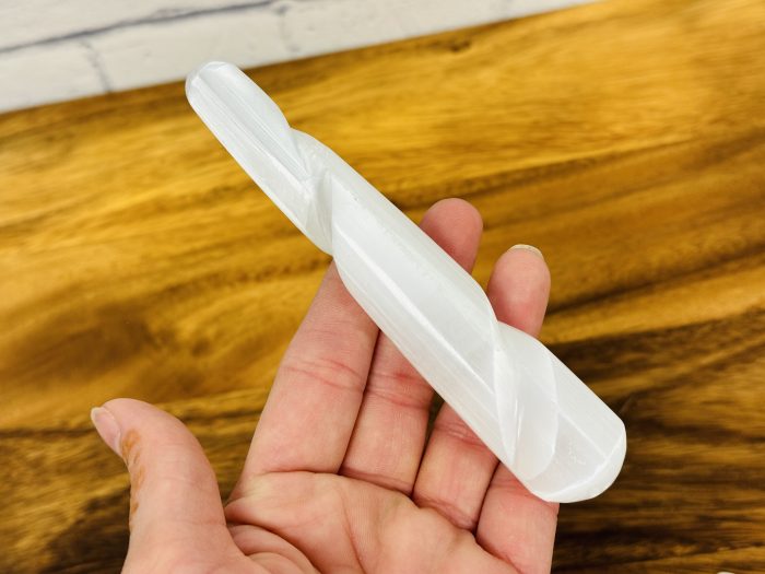 Polished Selenite Massage Wand | Soothing & Calming Massage Therapy | Spa Massage wand | Stress Reliever | Pain Reliever | Reiki | 5 inch