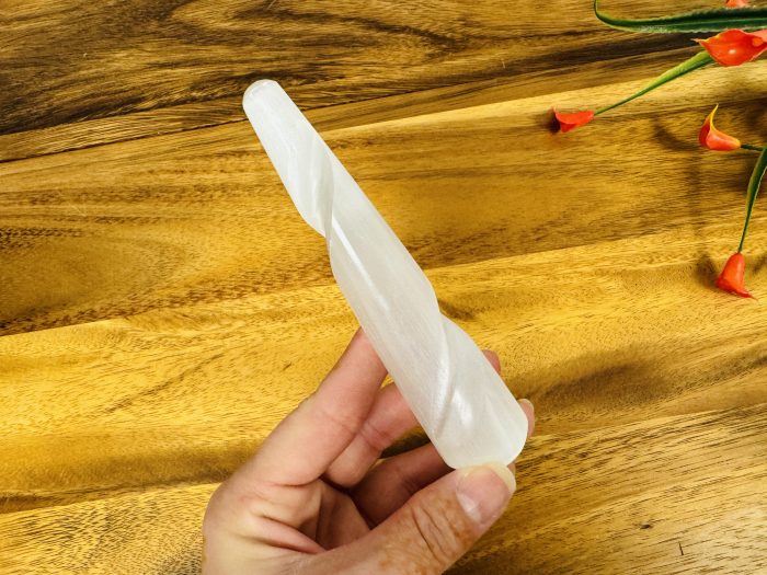 Polished Selenite Massage Wand | Soothing & Calming Massage Therapy | Spa Massage wand | Stress Reliever | Pain Reliever | Reiki | 5 inch