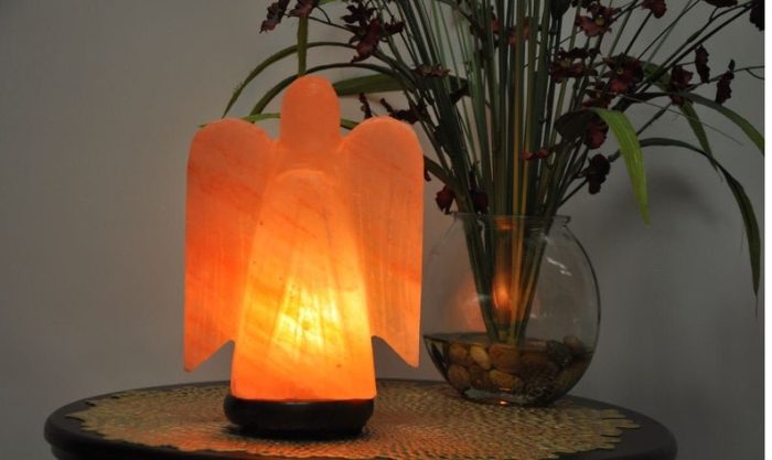 Himalayan Pink Salt Angel Shape Lamp