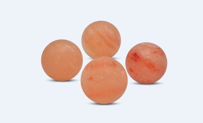 Pink Salt Sphere Massage Stones