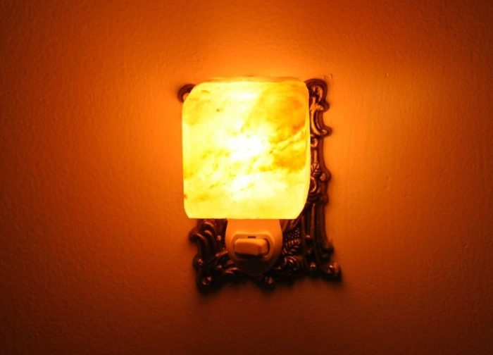 Himalayan Pink Salt Night Light | Hand Carved Wall Lamp | Air Purifying Night light | Plug In Night Light | On & Off Switch | Better Sleep