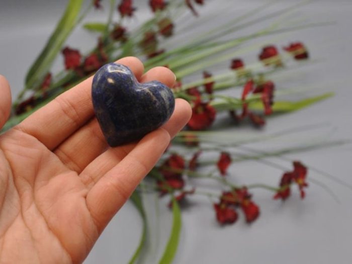 Lapis Lazuli Puffy Heart | Lapis Crystal Heart | Hand Polished | Third Eye Chakra | Healing Gemstone | Cleansing & Balance | Metaphysical