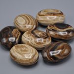 Chocolate Calcite Palm Stones | Root Beer Calcite | Hand Polished | Polished Gemstones | Healing Crystals & Stones | Stress Reliever | Reiki