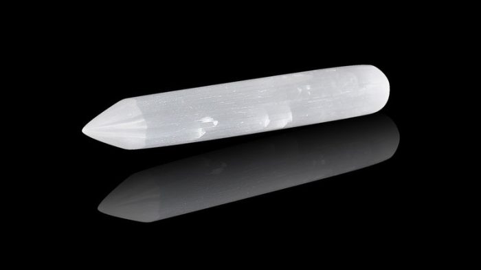 Polished Selenite Massage Pencil Wand | Soothing & Calming Massage Therapy | Spa Massage | Stress Reliever | Pain Reliever | Reiki | 6 inch