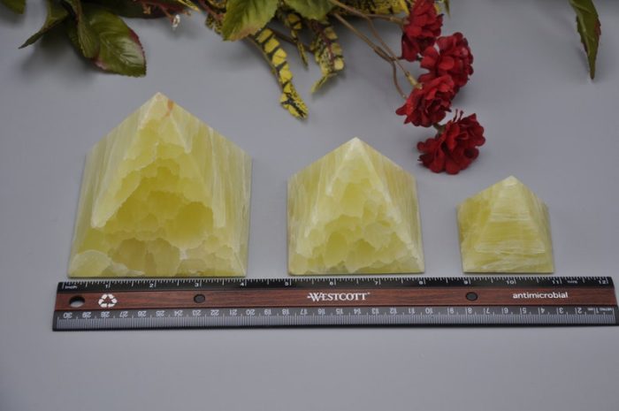 Pineapple Calcite Pyramid | Lemon Calcite Pyramid | Handmade Crystal | Healing Pyramid | Metaphysical Pyramid | Meditation | Home Decor