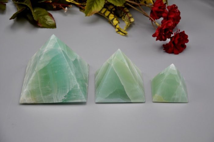 Aqua Blue Pyramid | Caribbean Blue Calcite Pyramid | Handmade Crystal | Healing Crystal | Reiki | Metaphysical | Home Decor