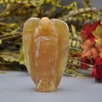 Honey Citrine Angel | Citrine Calcite Angel | Crystal Figurine | Standing Statuette | Handmade | Metaphysical Healing Calcite