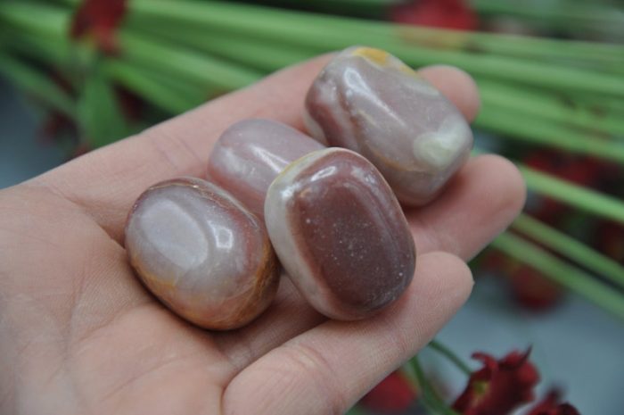 Pink Onyx Tumbled Stone | Banded Onyx Tumbled | Hand Polished Stones | Polished Gemstones | Healing Crystals & Stones| Meditation | Reiki