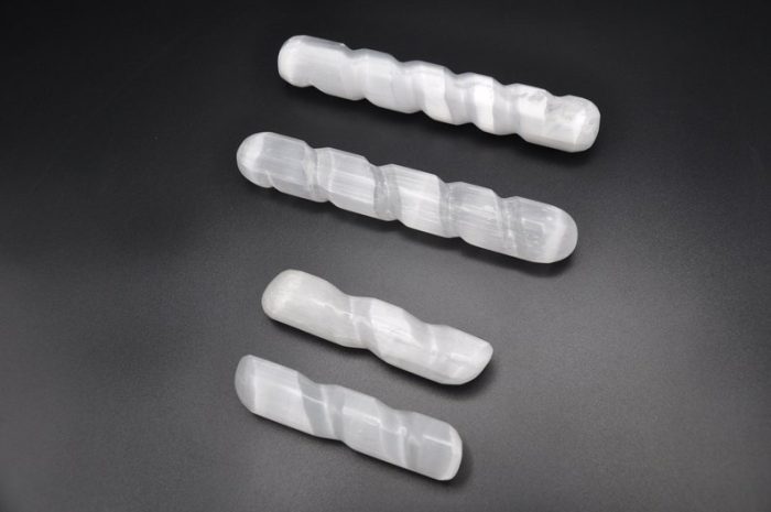 Selenite Twisted Massage Wand | Crystal Healing Wand | Soothing & Calming Massage | Healing Tool | Stress Reliever | Pain Reliever