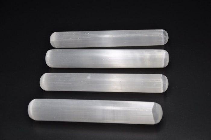 Selenite Massage Wand | Crystal Healing Wand | Soothing & Calming Massage | Spa Massage Wand | Stress Reliever | Healing Tool | 6 inch