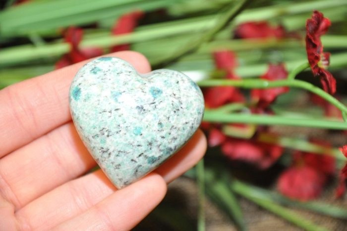 K2 Jasper Heart | K2 Granite Azurite Crystal Heart | Hand Polished Crystal | Chakra | Healing Gemstone | Cleansing & Balance | Metaphysical