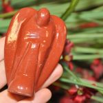 Red Jasper Angel | Crystal Angel | Crystal Figurine | Standing Statuette | Handmade | Angelic Reiki | Metaphysical l Healing Crystal