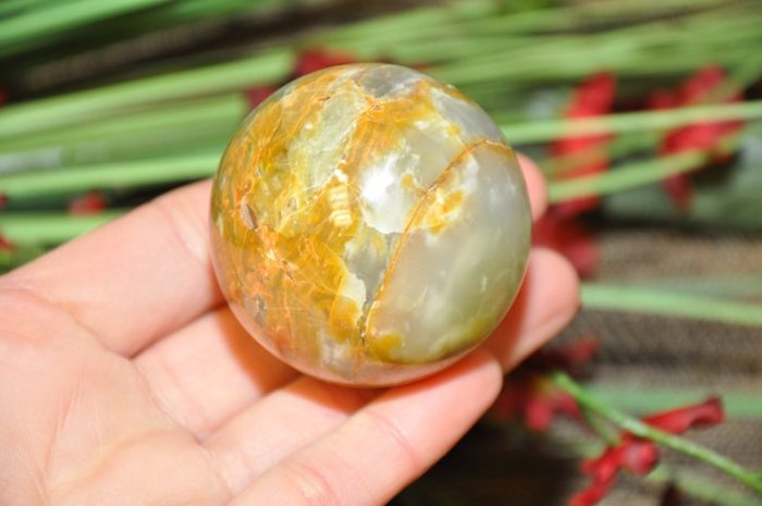 Multi Green Banded Onyx Sphere | Onyx Sphere | Crystal Sphere | Crystal Ball | Healing Crystal | Metaphysical | Crystal Decor | 1" & 2"