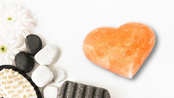 Set of 3 Himalayan Pink Salt Heart Shape Massage Stone | Therapy Stone | Natural Healing | Safe for Skin | Stress Reliever