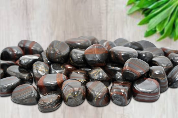 Tiger Iron Tumbled Stones | Polished Tumbled Gemstones | Healing Tumbled Crystals | Tumbled Rocks | Improves Strength & Stamina | Meditation