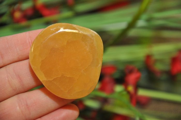 Citrine Calcite Smooth Stone