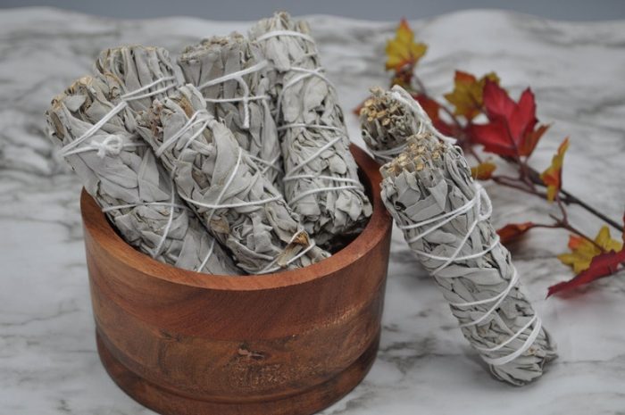 White Sage Smudge Stick | White Sage Sacred Salvia | Home Smudging | Sacred and Holy Herb | Cleanse Your Home and Aura | Sage 4 inch Stick