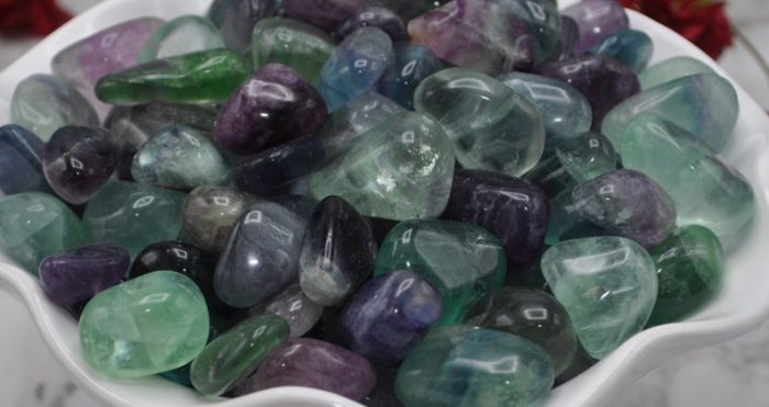 Supreme Quality of Rainbow Fluorite Tumbled Stones | Pocket Polished Gemstones | Healing Tumbled Crystals | Heart Chakra | Reiki Stone