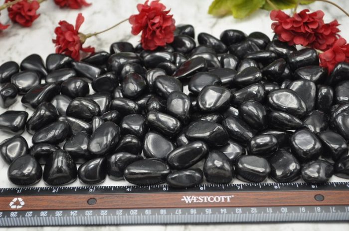 Supreme Quality Shungite Tumbled Stone | Healing Crystal | Stone of Life | Reiki | Highly Energetic Metaphysical Stone | EMF Protection