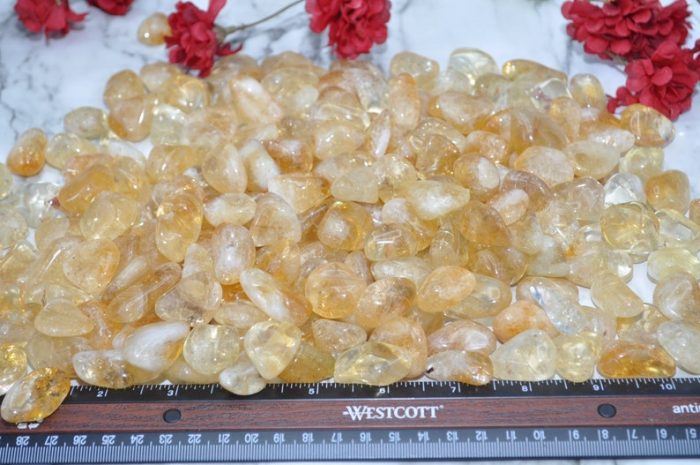 Sumpreme Quality Citrine Tumbled Stones | Hand Polished Stones | Polished Gemstones | Healing Crystals & Stones | Meditation | Reiki Stone