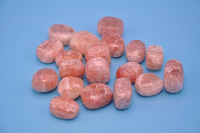 Strawberry Calcite Tumbled Stone | Calcite Tumbled Stones | Handmade | Polished Gemstone | Healing Crystals & Stones | Meditation | Reiki