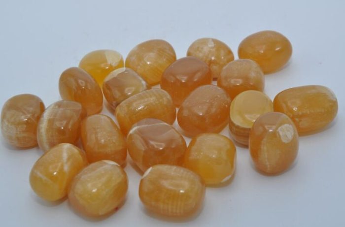 Citrine Calcite Tumbled Stones | Honey Calcite | Polished Gemstones | Healing Crystals & Stones | Meditation | Reiki