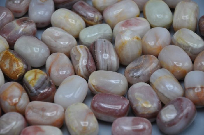 Pink Onyx Tumbled Stone | Banded Onyx Tumbled | Hand Polished Stones | Polished Gemstones | Healing Crystals & Stones| Meditation | Reiki