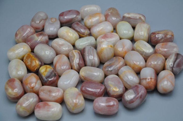 Pink Onyx Tumbled Stone | Banded Onyx Tumbled | Hand Polished Stones | Polished Gemstones | Healing Crystals & Stones| Meditation | Reiki