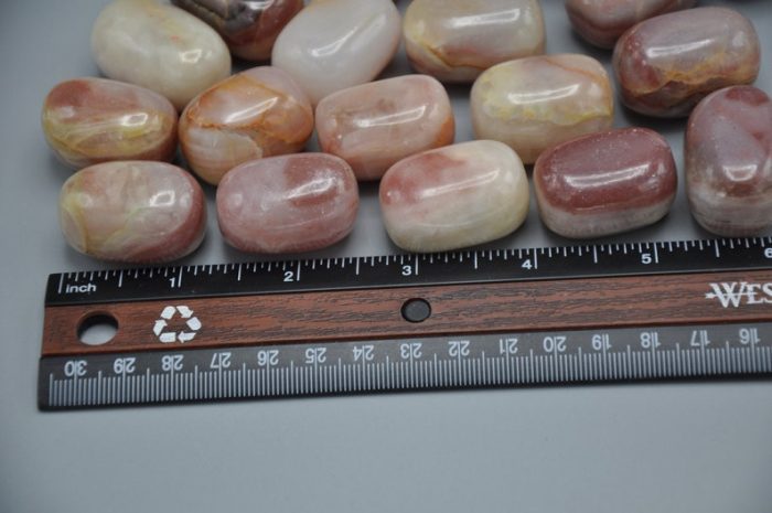 Pink Onyx Tumbled Stone | Banded Onyx Tumbled | Hand Polished Stones | Polished Gemstones | Healing Crystals & Stones| Meditation | Reiki