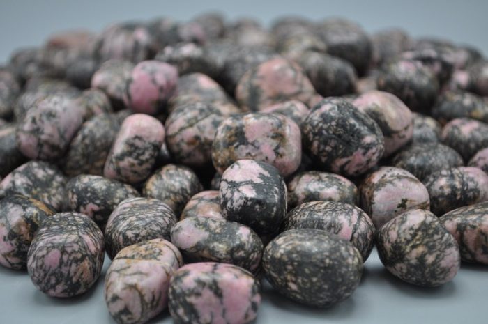 Rhodonite Tumbled Stones | Rhodonite Crystals | Tumbled Rhodonite | Handmade Pocket Stone | Stone of Love | Healing Crystal & Stone