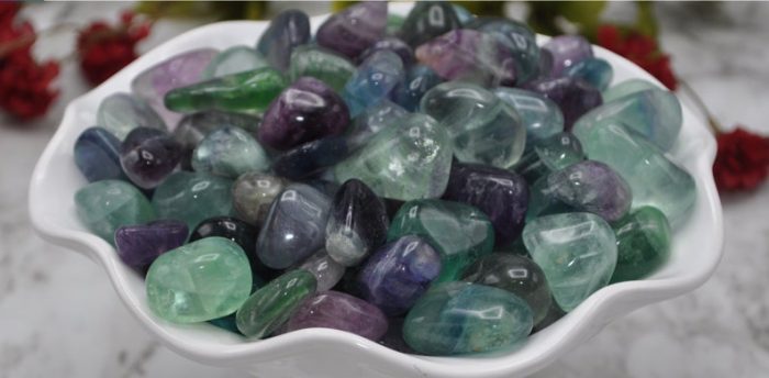 Supreme Quality of Rainbow Fluorite Tumbled Stones | Pocket Polished Gemstones | Healing Tumbled Crystals | Heart Chakra | Reiki Stone