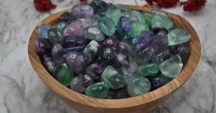 Supreme Quality of Rainbow Fluorite Tumbled Stones | Pocket Polished Gemstones | Healing Tumbled Crystals | Heart Chakra | Reiki Stone