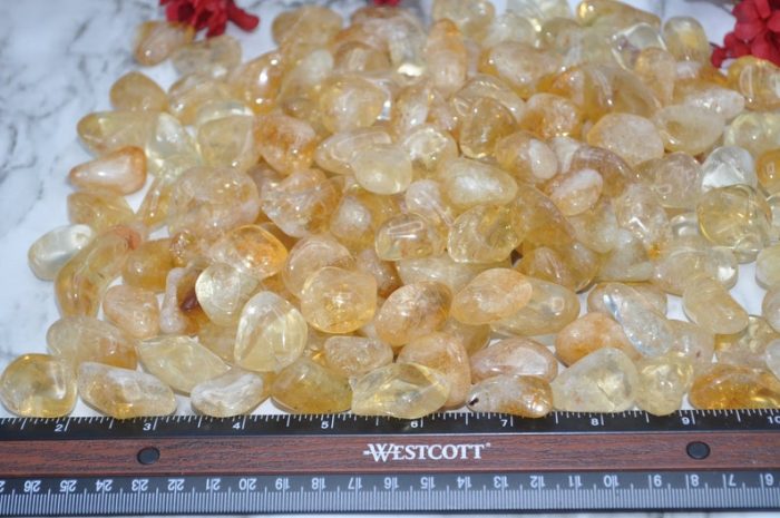 Sumpreme Quality Citrine Tumbled Stones | Hand Polished Stones | Polished Gemstones | Healing Crystals & Stones | Meditation | Reiki Stone