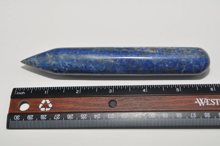 Lapis Lazuli Pencil Massage Wand | Crystal Healing Pointer | Massage Wand | Soothing & Calming | Stress Reliever | Healing Tool | 6 inch