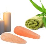 Set of 2 Himalayan Pink Salt Massage Wand | Soothing & Calming Massage Therapy | Spa Massage Roller | Stress and Pain Reliever | 5 inch