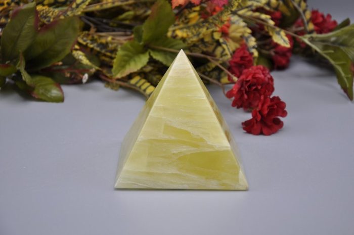 Pineapple Calcite Pyramid | Lemon Calcite Pyramid | Handmade Crystal | Healing Pyramid | Metaphysical Pyramid | Meditation | Home Decor