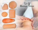 6 Pieces Complete Set of Himalayan Pink Salt Massage Stones