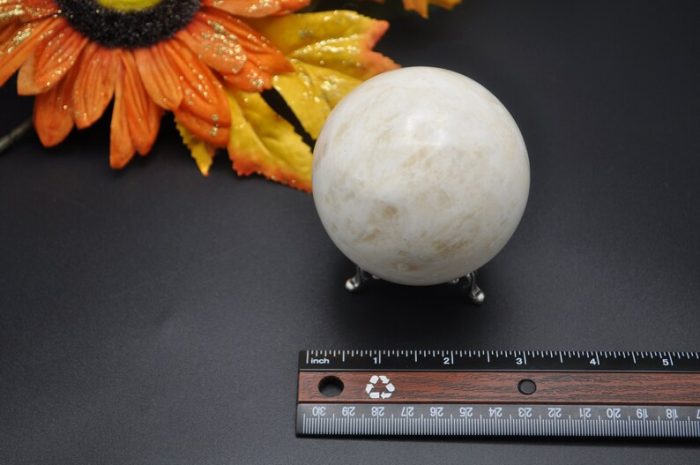 White Chocolate Calcite Sphere | Crystal Ball | Handmade Crystal | Crystal Chakra Reiki | Cleansing & Balance | Meditation