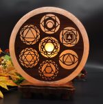 Himalayan Salt Lamp With 7 Chakra Signs