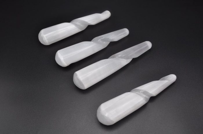 Polished Selenite Massage Wand | Soothing & Calming Massage Therapy | Spa Massage wand | Stress Reliever | Pain Reliever | Reiki | 5 inch