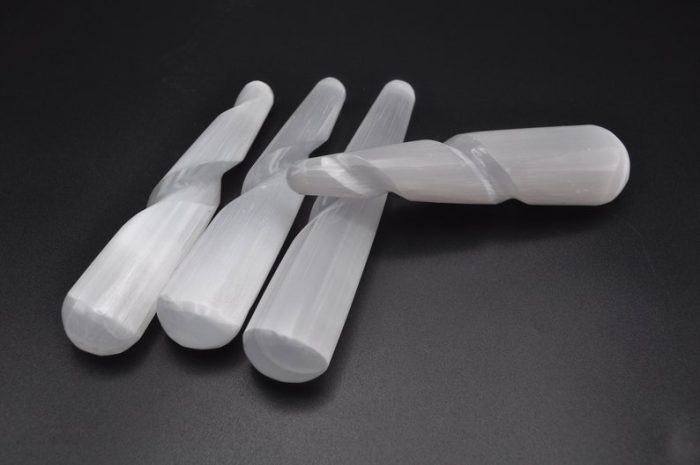 Polished Selenite Massage Wand | Soothing & Calming Massage Therapy | Spa Massage wand | Stress Reliever | Pain Reliever | Reiki | 5 inch