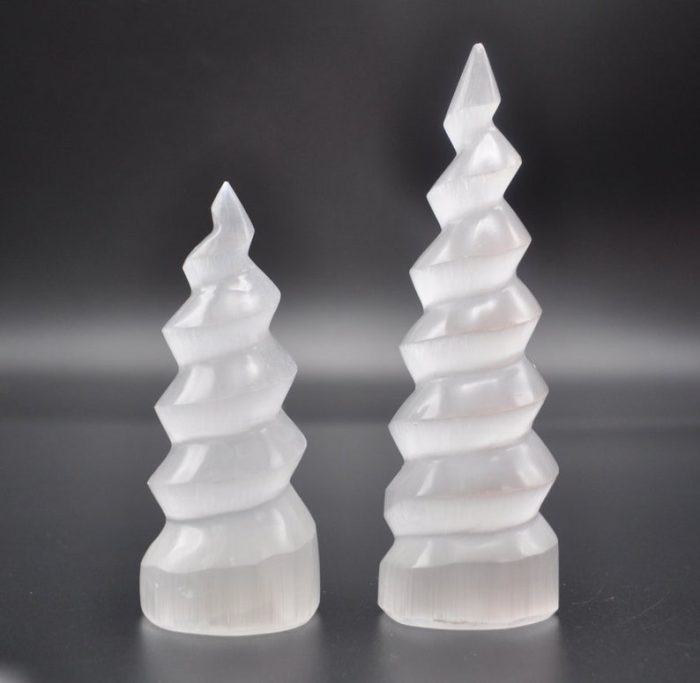 Selenite Unicorn Horn Tower | Selenite Skyscraper Tower | Handmade | Chakra Activator | Reiki | Meditation | Powerful Stress Reducer