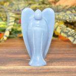 Angelite Crystal Angel | Crystal Figurine | Standing Statuette | Handmade | Angelic Reiki | Metaphysical l Healing Crystal