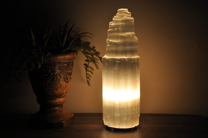 Selenite Tower Skyscraper Lamp