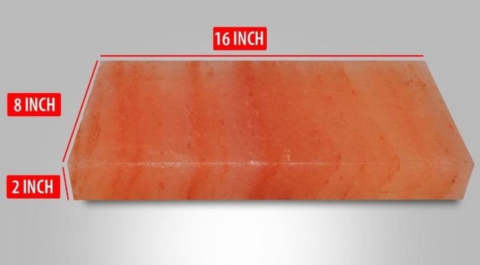 Himalayan Pink Salt Block Cooking Plate | Perfect for Cooking, Grilling & Cutting | Antibacterial and Antimicrobial | 16"x8"x2"