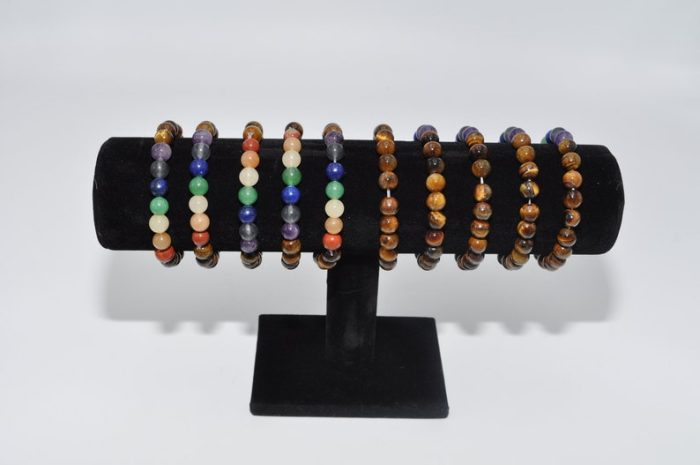 Tiger Eye Beaded Bracelet With 7 Chakra Crystal Stones | Beautiful Healing Jewelry | Chakra Jewelry | Reiki Stones | Good Luck Charm Stone