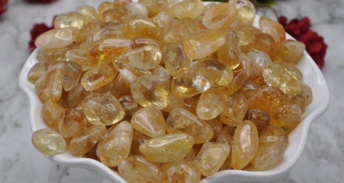 Sumpreme Quality Citrine Tumbled Stones | Hand Polished Stones | Polished Gemstones | Healing Crystals & Stones | Meditation | Reiki Stone