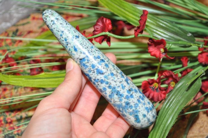 K2 Jasper Massage Wand | K2 Granite Azurite Wand l Crystal Healing Wand | Massage Wand | Soothing & Calming Massage | Handmade | 4" and 6"